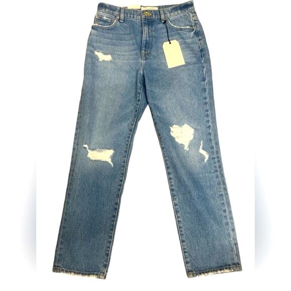 Current Elliot The Boyfriend Original Fit Distressed Straight Leg Jeans NWT 26 - Picture 2 of 5